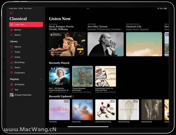 Apple Music Classical更新：正式登陆iPad
